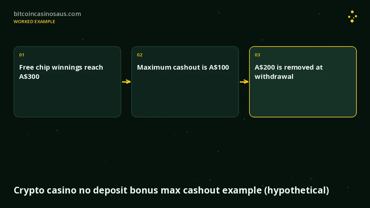 Crypto casino no deposit bonus max cashout example