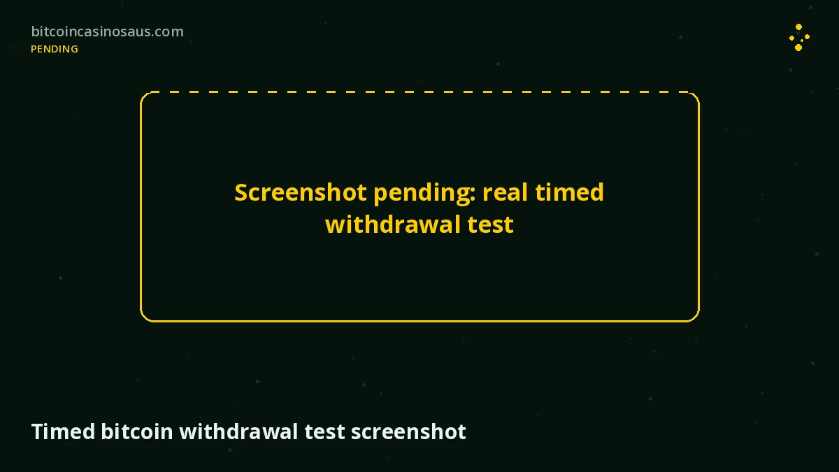 Timed bitcoin withdrawal test screenshot